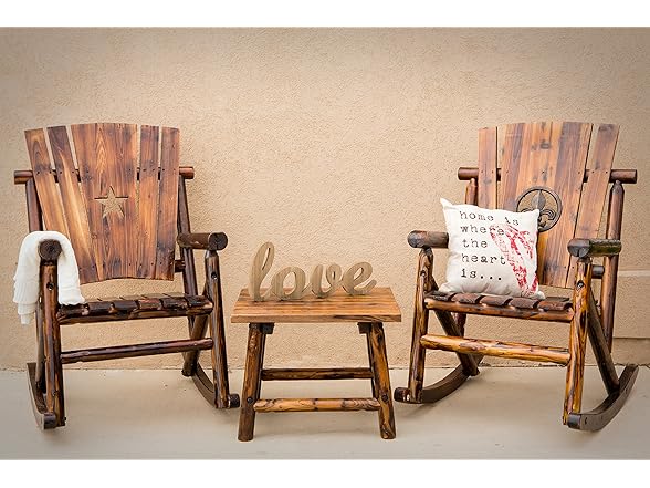 Leigh Country Char-Log Single Rocker with Star