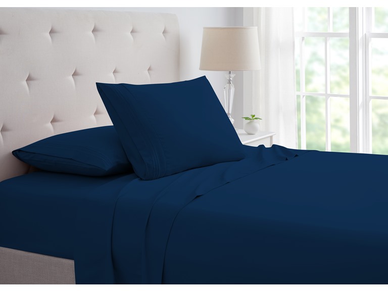 Bamboo 4 Piece 1800 Count Luxury 3-Line Embroidered Sheet Sets