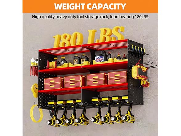 Dollate 4 Layer Power Tool Organizer Wall Mount