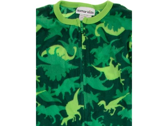 Komar Kids Men (XL) Dinosaur Fleece Footed Pajamas