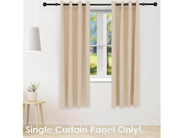 Sunnydaze Decor SNR-498 Blackout Curtain 52x84 Beige B