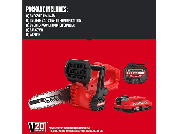 CRAFTSMAN CMCCS610D1 Mini Cordless 10 in. Chainsaw