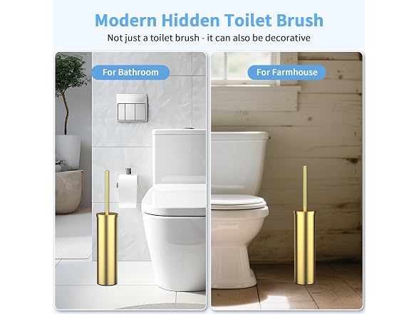 Flyzenvibe Stainless Toilet Brush Set