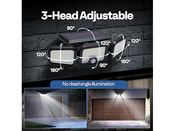 (2 Pack) VIVOHOME Solar Flood Lights | Motion Sensor