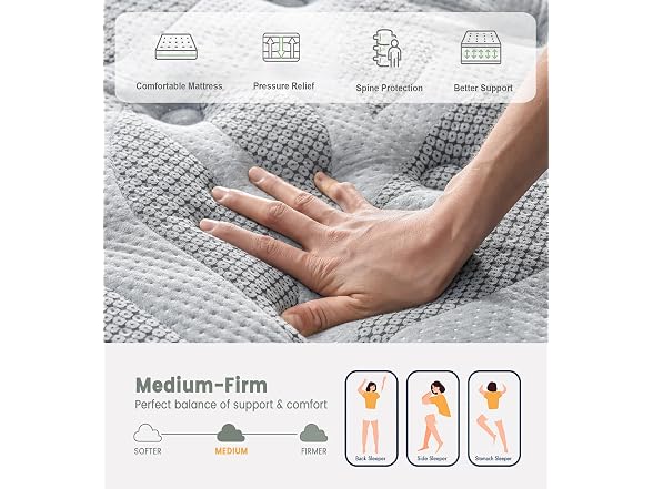 PECHINOU 10 Inch King Size Mattress