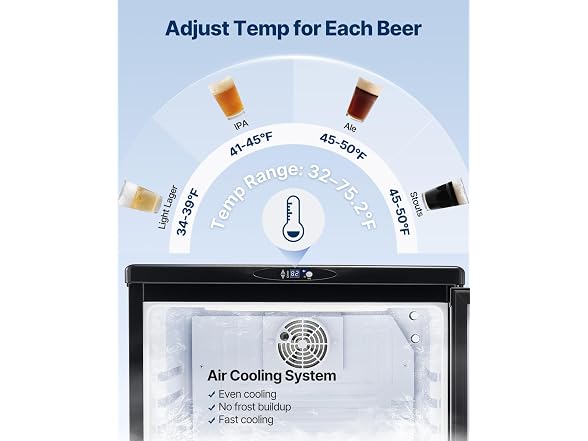 VEVOR Beer Kegerator, Single Tap Draft