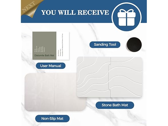 PUCUN 32 * 20 Stone Bath Mat Large Diatomaceo