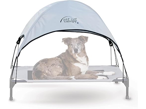 K&H Elevated Dog Cot Canopy, Large Gray
