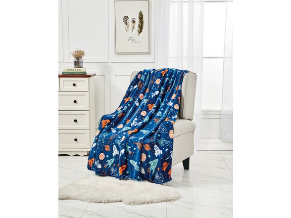 2Pk Printed Throw Blanket 50x70"