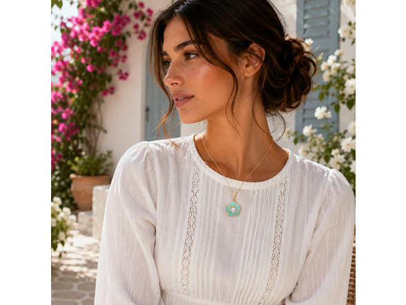 Flower Mother of Pearl Necklace