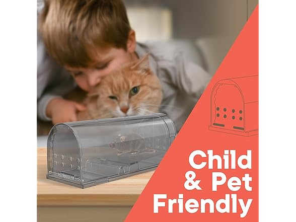 Live Mouse Trap 7.87" Black