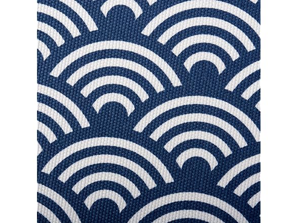 DII Collapsible Hard Sided Bin, Waves, Blue, Large