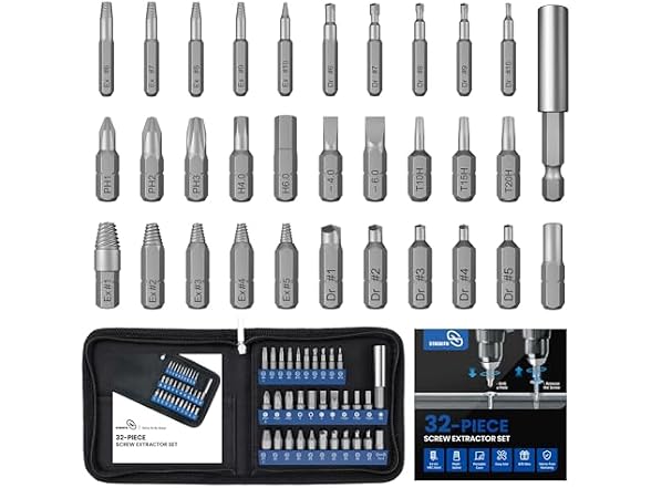 32 Pc Damaged Screw Extractor Set