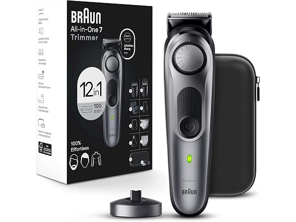 Braun All-in-One Men's Shaving Kit Series 7 7440, 12-in-1