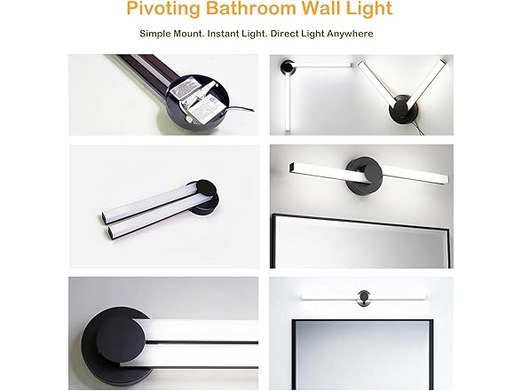 30" Rotatable LED Bathroom Light