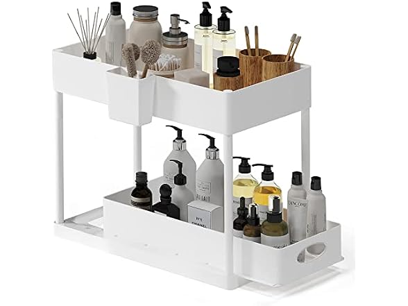 Under Sink Organizers and Storage White (1-Pack)