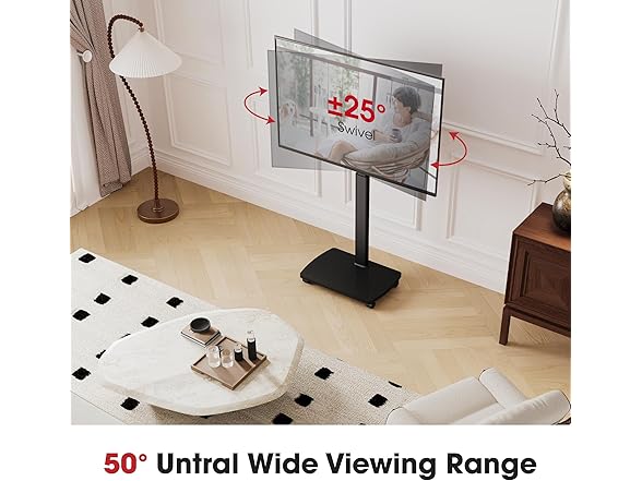 AOKCOS Rolling TV Stand | 43-75"
