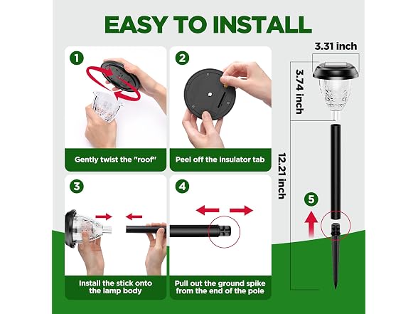 URAGO Super Bright Solar Lights Outdoor
