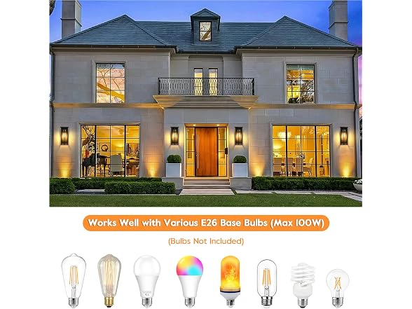 BesLowe Outdoor Wall Light Fixtures GV3T