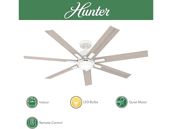 Hunter Fan CC53574-A 60" Matte White Ceiling Fan