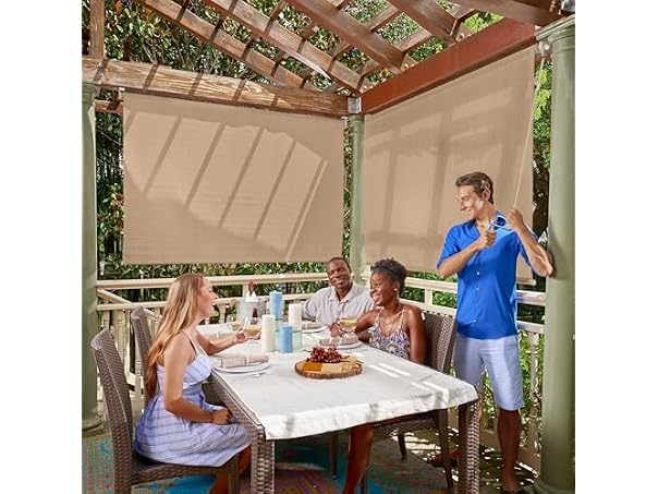 $29.99 Coolaroo Outdoor Roller Shade with Wand dealfomo