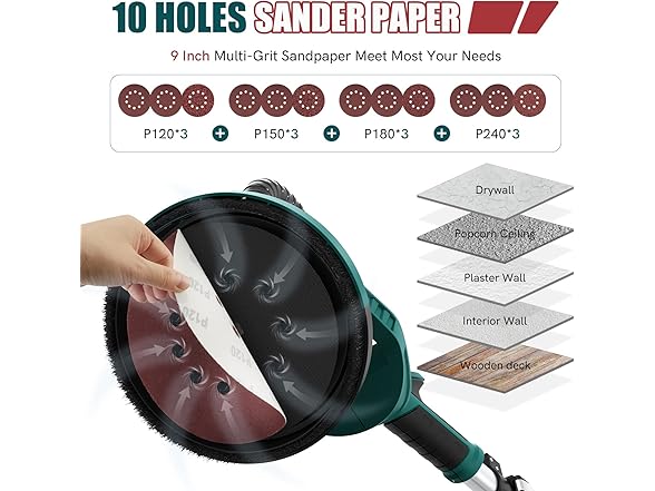 NEU MASTER Drywall Sander | 800W 6.5 Amp