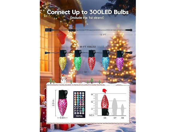 Brightown Smart Christmas Lights Outdoor, 100 LED