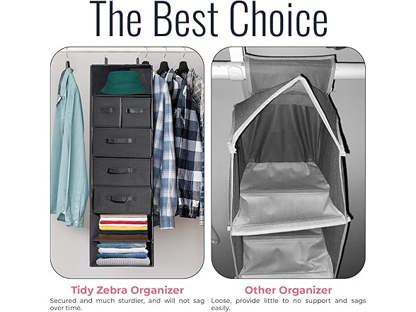 Hanging Closet Organizer w/ Drawers