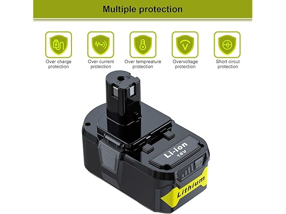 Simple Plus Replacement Battery Ryobi 18V ONE+ 6Ah