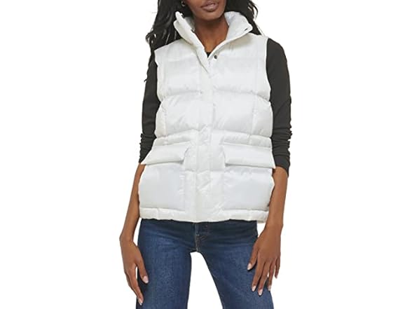 Levi's White Puffer Vest (L)