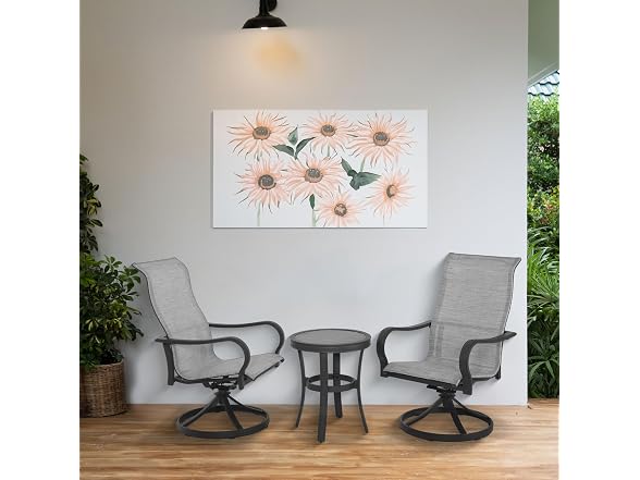 Four Seasons Courtyard Palermo 3 Piece Aluminum Bistro Set