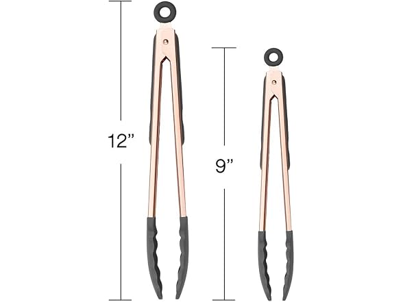Silicone 2 Pc Tongs Set, Grey