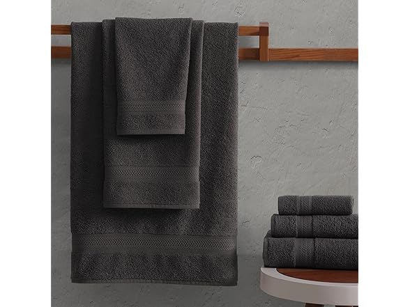 6 Piece Towel Set- Grey