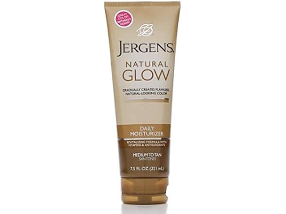 Jergens Natural Glow Moisturizer, Med Tan, 4 Pack