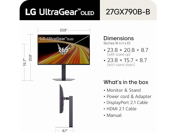 LG 27GX790B-B 27” Ultragear QHD Gaming Monitor - Gallery 3