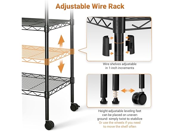 YSSOA Heavy Duty Shelving Unit 2Pk