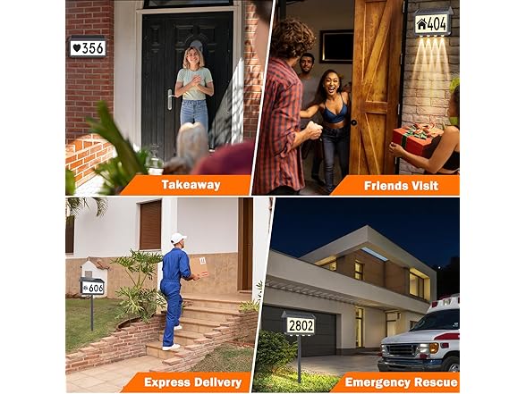 Brightever Solar Address Signs Light Grey