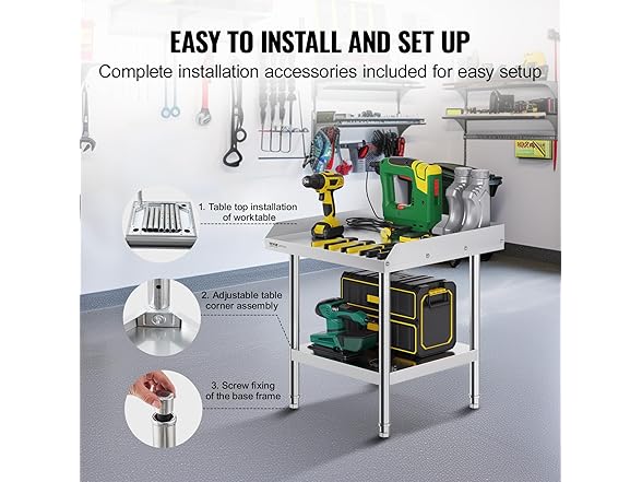 VEVOR Stainless Steel Work Table
