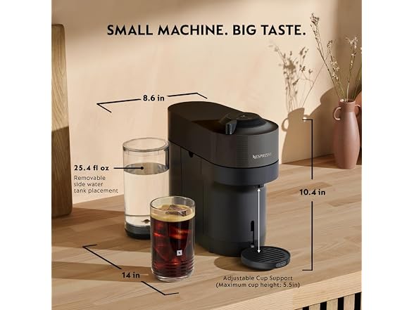 Nespresso Vertuo Pop+ Machine by De'Longhi, Black