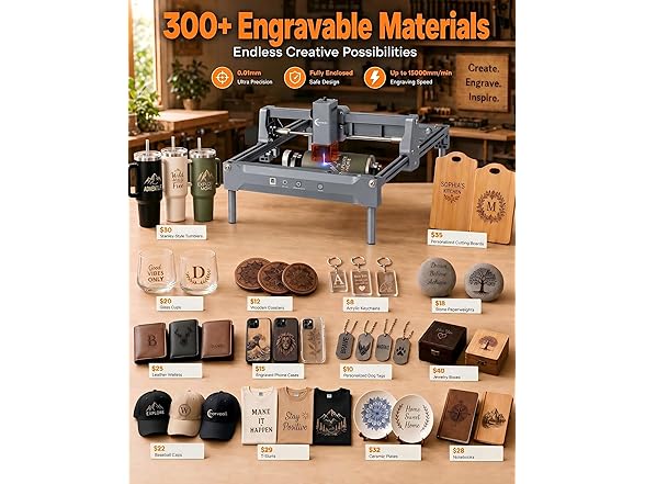 Carverall BC1372026046506 K15 Pro 10W laser engraver