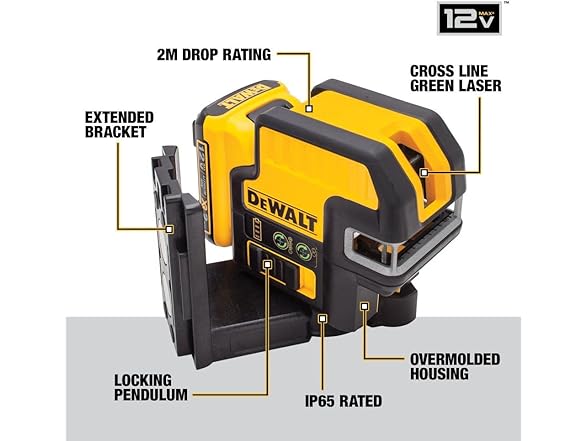 DEWALT DW0822LG 12V MAX Laser Level, Cross Line
