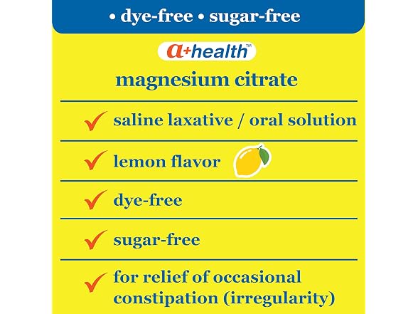 A Health Magnesium Citrate Oral Solution 10oz