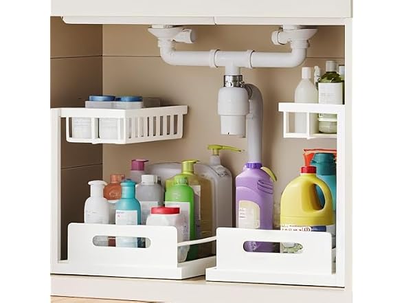 VUSIGN 2 Tier Under Sink Organizer, Slide Out