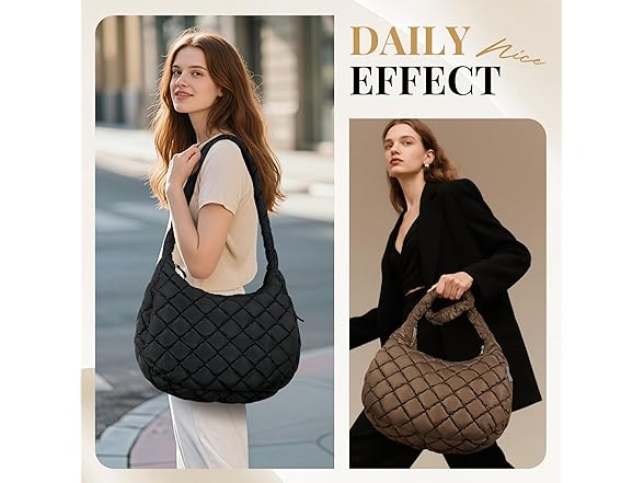 Large Puffer Bag | Quilted