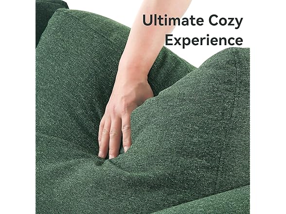 BFD Love Seat, 65 inches, Green