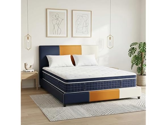 UNZIPE Queen Mattress 12 Inch, Medium Firm