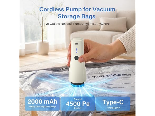 16 Pack Vacuum Storage Bags with Pump