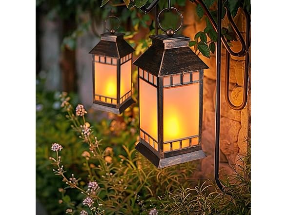 18'' Glass Solar Lantern