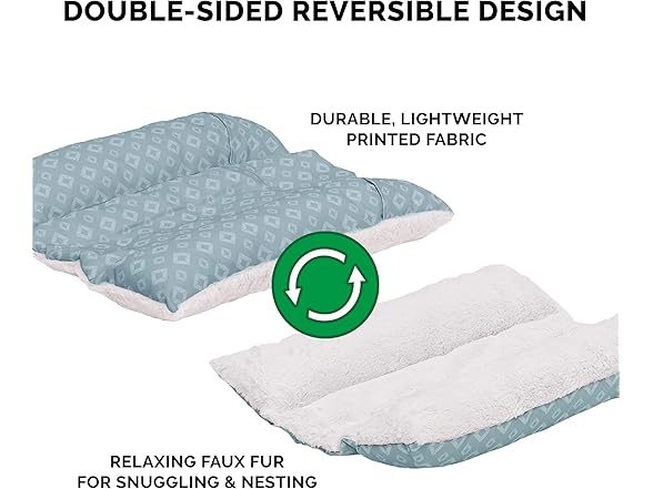 Furhaven Cat Bed - Aqua, Small