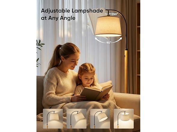 PARTPHONER Dimmable Floor Lamp Natural